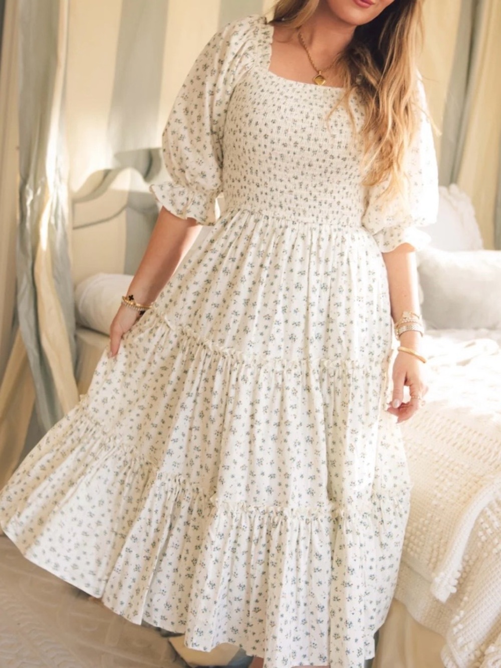 Ivy City Co Madeline Floral Midi Dress